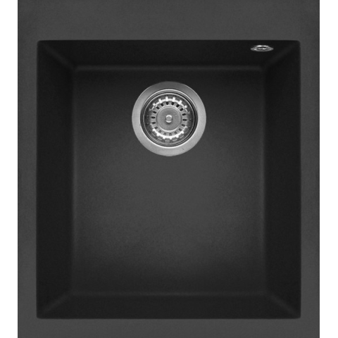 Elleci QUADRA100T 花崗岩廚房台上石盆 (黑色)